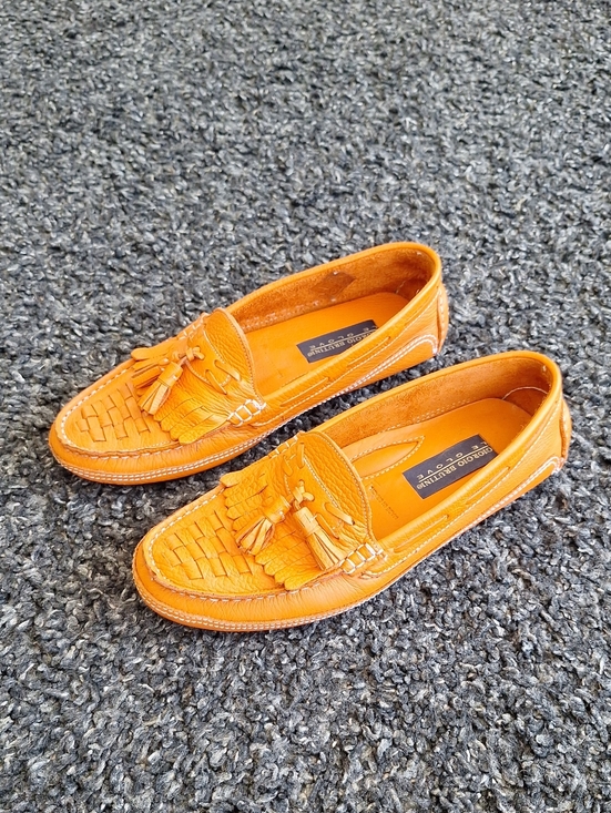 Giorgio Brutini Le Glove Orange Leather Loafer With Tassels MEN Size 9.5D main image 10